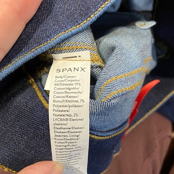 NWT SPANX Midnight Shade Flare Jeans size Small Tall - Picture 6 of 8
